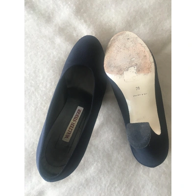 Pre-owned Walter Steiger Cloth Heels In Blue