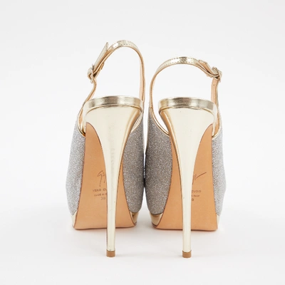Pre-owned Giuseppe Zanotti Silver Cloth Heels
