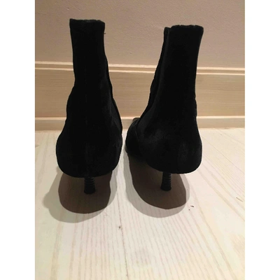 Pre-owned Loewe Black Velvet Boots