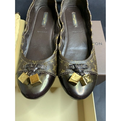 Pre-owned Louis Vuitton Leather Ballet Flats In Brown