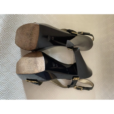 Pre-owned Versace Black Patent Leather Heels
