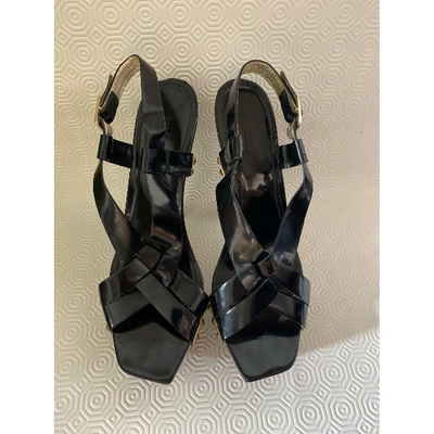 Pre-owned Versace Black Patent Leather Heels