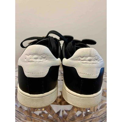 Pre-owned Moa Master Of Arts Leather Trainers In Black