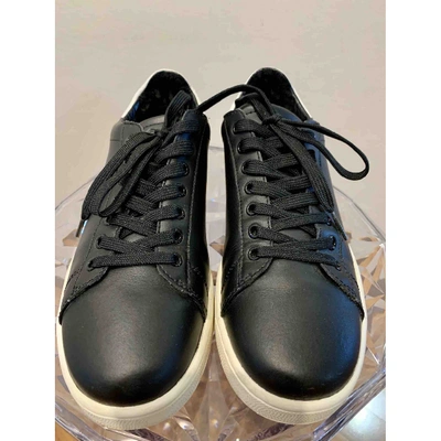 Pre-owned Moa Master Of Arts Leather Trainers In Black