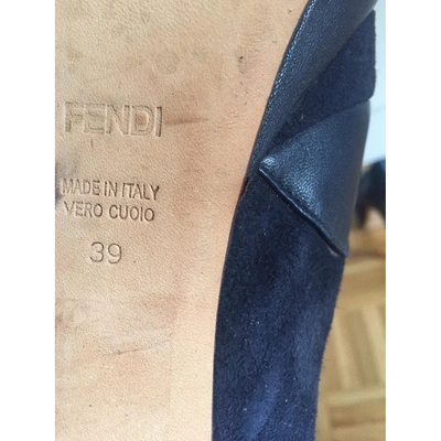 Pre-owned Fendi Heels In Navy