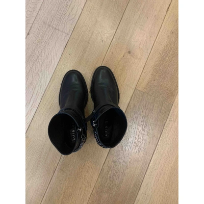 Pre-owned Luis Onofre Leather Ankle Boots In Black