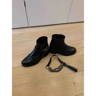 Pre-owned Luis Onofre Leather Ankle Boots In Black