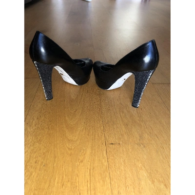 Pre-owned Sergio Rossi Leather Heels In Black