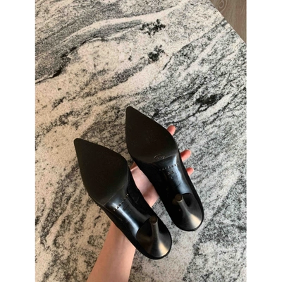 Pre-owned Casadei Velvet Heels In Black