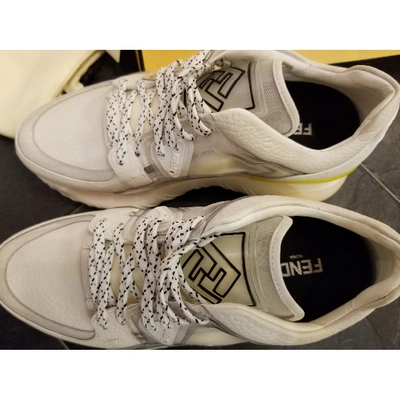 Pre-owned Fendi Leather Trainers In White