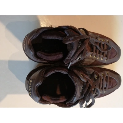 Pre-owned Fendi Brown Suede Trainers