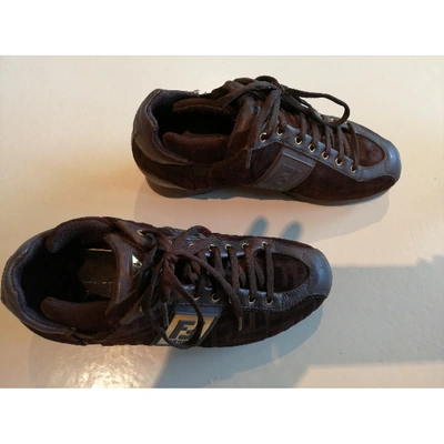 Pre-owned Fendi Brown Suede Trainers