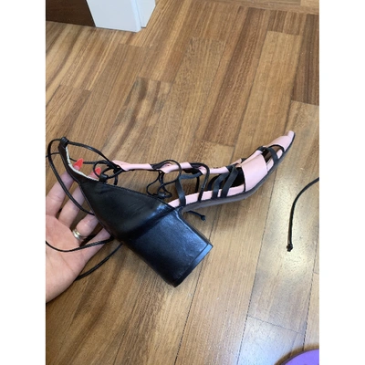 Pre-owned Fiorifrancesi Leather Sandals In Pink