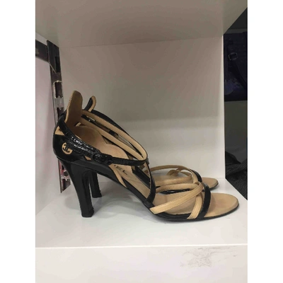 Pre-owned Chanel Leather Sandal In Beige