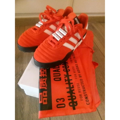 Pre-owned Adidas Originals By Alexander Wang Orange Suede Trainers