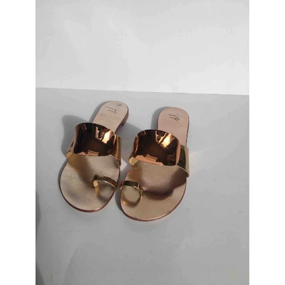 Pre-owned Giuseppe Zanotti Leather Sandal In Metallic