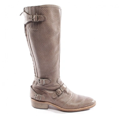 Pre-owned Belstaff Leather Boots In Brown