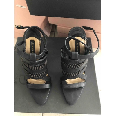 Pre-owned Plein Sud Leather Heels In Black