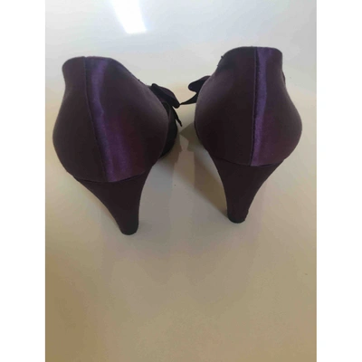 Pre-owned Philosophy Di Alberta Ferretti Purple Cloth Heels