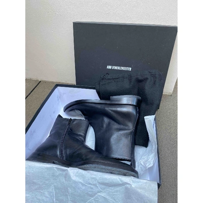 Pre-owned Ann Demeulemeester Black Leather Boots