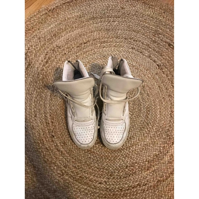 Pre-owned Kris Van Assche White Leather Trainers