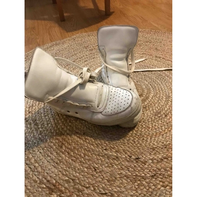 Pre-owned Kris Van Assche White Leather Trainers