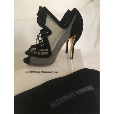 Pre-owned Nicholas Kirkwood Black Cloth Heels