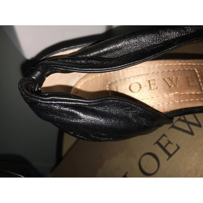 Pre-owned Loewe Black Leather Heels