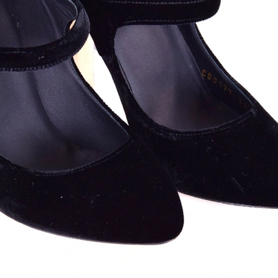 Pre-owned Dolce & Gabbana Black Velvet Heels