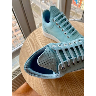 Pre-owned Filling Pieces Leather Trainers In Blue