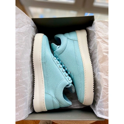 Pre-owned Filling Pieces Leather Trainers In Blue