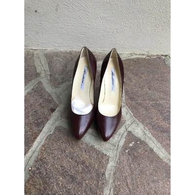 Pre-owned Brian Atwood Leather Heels In Brown
