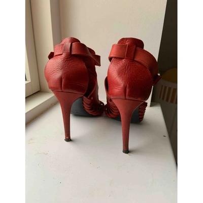 Pre-owned Proenza Schouler Leather Sandals In Red