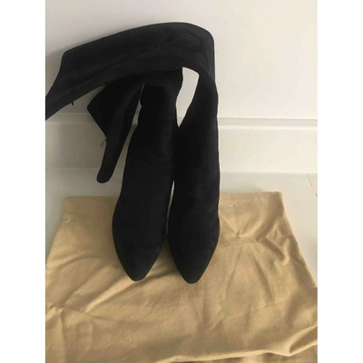 Pre-owned Sergio Rossi Ankle Boots In Black