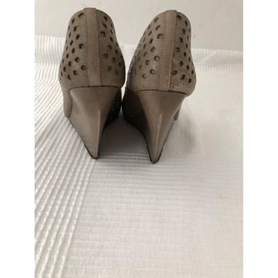 Pre-owned Jean-michel Cazabat Anthracite Leather Heels