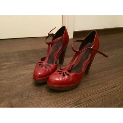 Pre-owned Hoss Intropia Red Patent Leather Heels