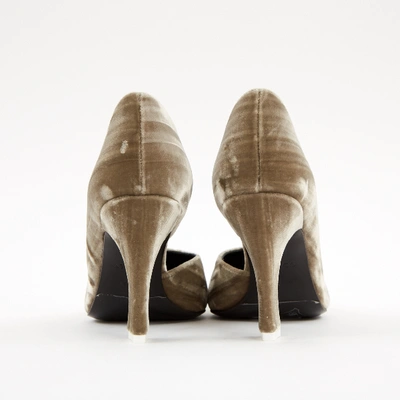 Pre-owned Attico Khaki Velvet Heels