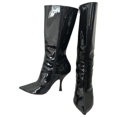 Pre-owned Y/project Black Patent Leather Boots
