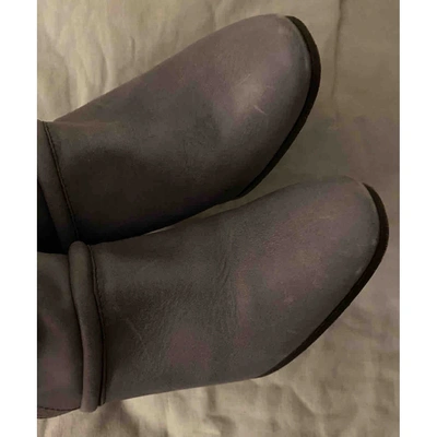 Pre-owned Comptoir Des Cotonniers Grey Leather Boots