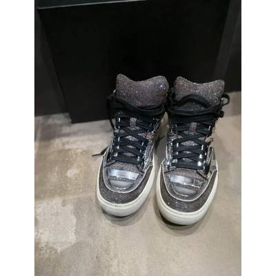 Pre-owned Alejandro Ingelmo Silver Glitter Trainers