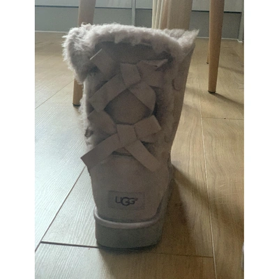 Pre-owned Ugg Pink Suede Boots