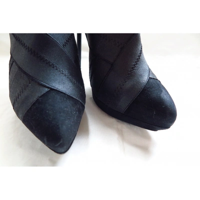 Pre-owned Saint Laurent Cloth Heels In Black