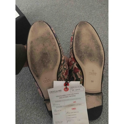 Pre-owned Gucci Princetown Cloth Flats In Multicolour