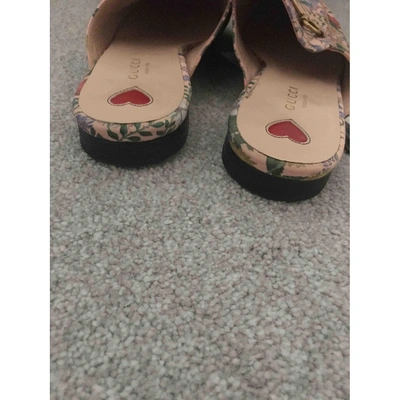 Pre-owned Gucci Princetown Cloth Flats In Multicolour