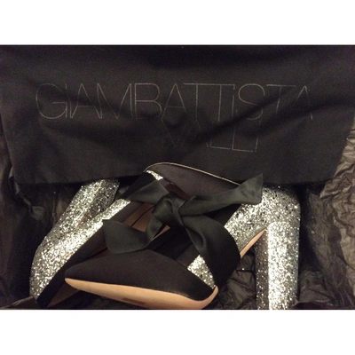 Pre-owned Giambattista Valli Glitter Heels In Black