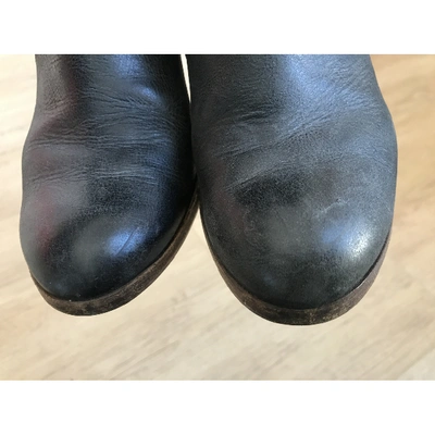 Pre-owned Comptoir Des Cotonniers Black Leather Ankle Boots