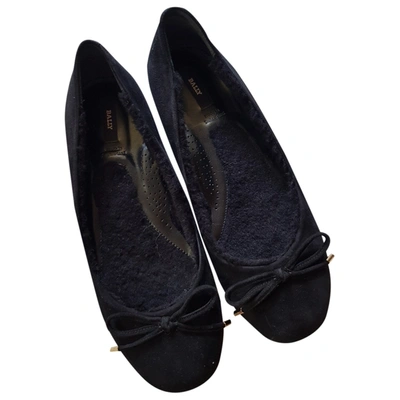 Pre-owned Bally Ballet Flats In Black