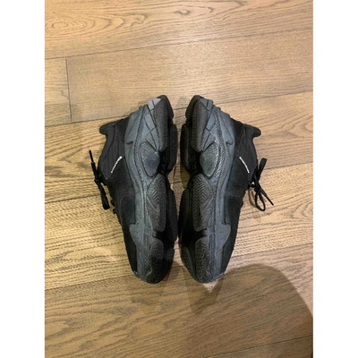 Pre-owned Balenciaga Triple S Black Suede Trainers