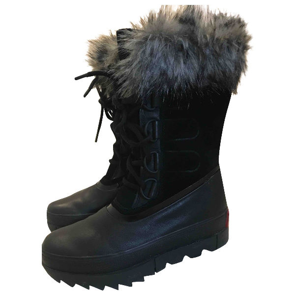 sorel black leather boots