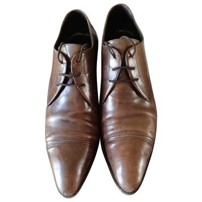 Pre-owned Jil Sander Leather Lace Ups In Brown